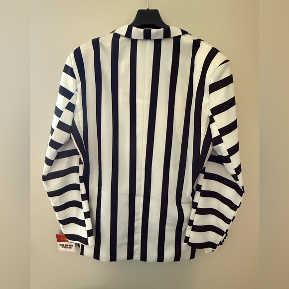 🎃 SALE NWT Spirit Halloween Black and White Striped Suit | Beetlejuice | sz XL - Picture 3 of 7